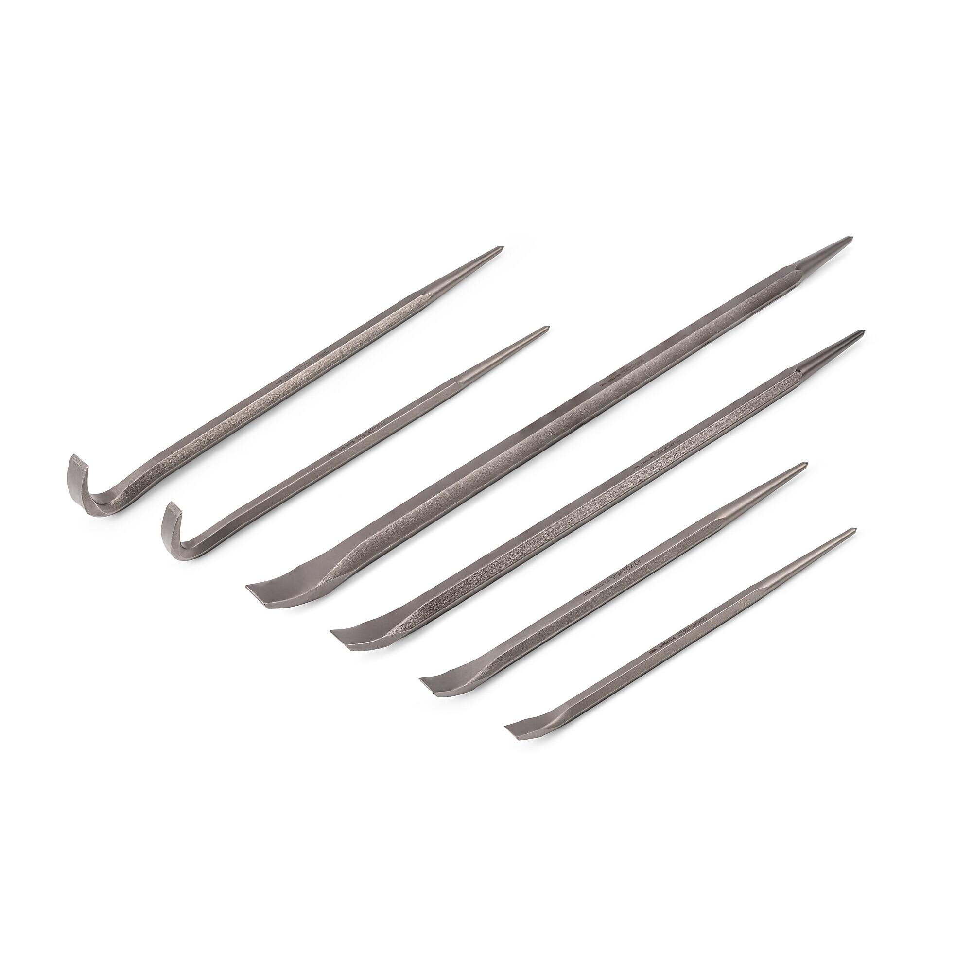 TEKTON Angled End and Rolling Head Alignment Pry Bar Set, 6-Piece (14, 15, 16, 18, 24, 30 in.) | LHX90901